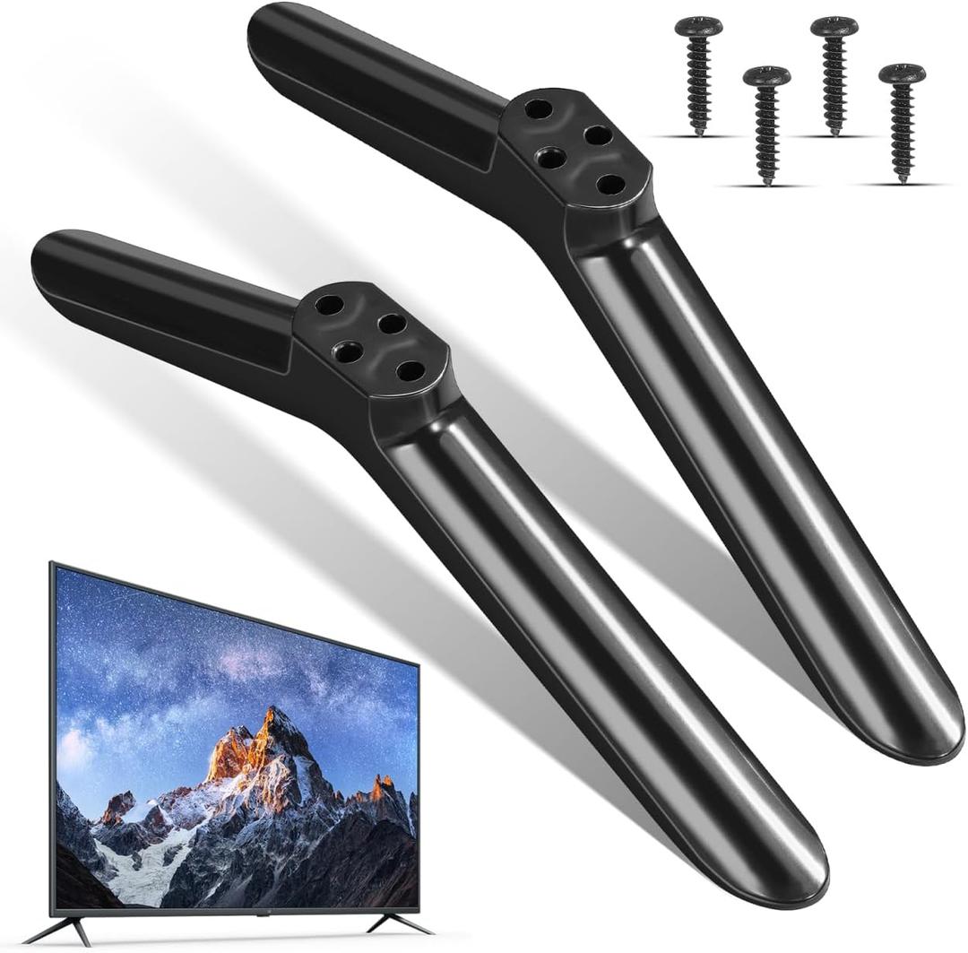 POPETPOP 2pcs TV Legs Replacement : TV Stand Legs Replacement Base for 40 Inch Television Home Living Room and Bedroom, 8.84X1.97X0.71in