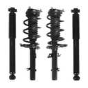 Tiezful 4PCS Front & Rear Struts Shock Assembly Fit For Nissan Rogue 2014-2017, Fit For Rogue Sport 2017-2020 Rear Shock Absorbers Suspension Kit w/Coil Spring Replacement 13661 13662 437328