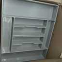Lifewit Silverware Organizer, Plastic Kitchen Utensil Drawer Tray, Cutlery Flatware Storage Holder for Spoons Forks Knives, 20 x 16"/ 52 x 42cm, 8 Compartment, Gray