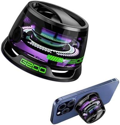 Hounyoln Magnetic Bluetooth Speaker,Multifunctional Portable G200 Speaker with Multi RGB Color Light Show-3D Surround Sound Effect,Phone Stand for iPhone, Android, TWS Pairing (Black)
