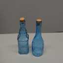 Assorted Blue Glass Bottles with Corks, 6 Pack, 2.5in X 9in, 16oz