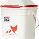 RentACoop 5 Gallon Chicken BPA-Free Plastic Bucket Waterer Set with 4 Horizontal Nipples - Corner Placement
