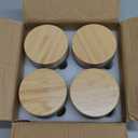 NETANY 4-pack 10oz Glass jars with Airtight Lids, Overnight Oats Containers with Bamboo Lids, Wide mouth Mason Salad Jars, Glass Food Storage Containers for Snacks Yogurt Spice Sugar