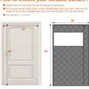 WochiTV Magnetic Thermal Door Curtain, 34 X 80 Inch Insulated Door Cover Thickened Waterproof Weatherproof Insulation Blanket with Visible Panels for Winter Side Opening Gray