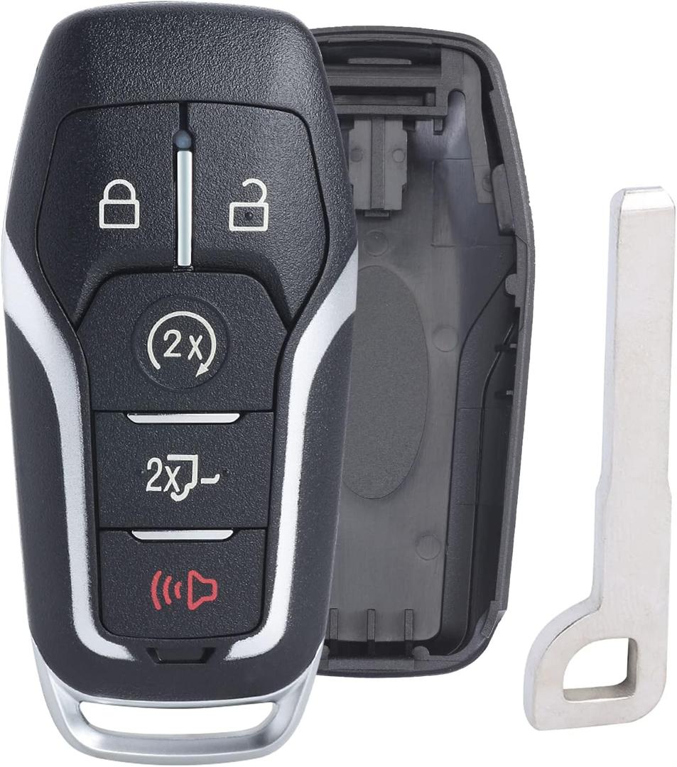 Keymall Remote Key Fob Case Shell Cover for Ford F150/F250 2015 2016 2017(FCC ID:M3N-A2C31243300 P/N:164-R8117) 5 Buttons,Just a Key Shell