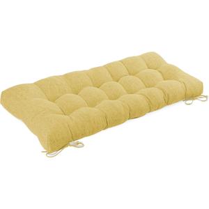 Bench Cushion for Indoor Furniture 48 x 19 inch Rectangle Bench Seat Cushion for Bay Window Entryway Bench Thick Textured Chair Cushion with Non-Slip Backing 1 Pack, Yellow