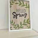 Hanging Wooden Sign with Saying Hello Spring Rustic Wooden Wall Art Signs Encouragement Gifts Garden Signs for Bedroom Living Room Office Home Wall Decor 12 x 18 Inch