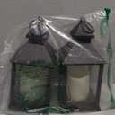 BAIRAYEN 2 Pack 10.2” Candle Lanterns Decorative Indoor Hanging Lanterns with Warm Flickering LED Candle 6 Hours Timer, Black Battery Powered Candle Lantern Table Centerpiece Mantle Shelf Home Decor