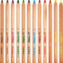 LYRA Waldorf Selection Giant Triangular Colored Pencil, Unlacquered, 6.25 Millimeter Cores, Assorted Colors, 12-Pack (3711121)