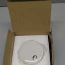 COLLECTIVE HOME - Ceramic Jewelry Box, Elegant Embossed Jewelry Holder, Trinket Organizer with Gold Monogram Lid, Storage for Ring Necklace Bracelet Earrings, Rings and Accessories (e)