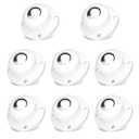 Self Adhesive Caster Wheels, Appliance Rollers for Kitchen Appliances, 1 Inch Swivel Steel Universal Wheel Appliance Sliders, 28 LBS Load Capacity Per Wheel Low Profile Roller (8 PCS, White)