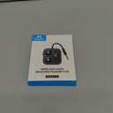 2026 Bluetooth 5.4 Transmitter & Receiver, 2-in-1 Wireless Adapter for Airplane & Headphone, Dual Link, Fast TX/RX Switch, Type-C, Battery Indicator, Built-in Mic & LED Light for TV/PC/Car