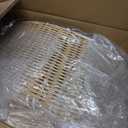 Sweetcrispy 27in Christmas Tree Collar, Wicker Skirt for 7.5ft Artificial Trees, 4-Piece Wicker Base Cover, Natural