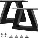 Y-CFHFC 6 Inch Trapezoid Metal Table Legs Heavy Duty Steel Furniture Legs for DIY Sofa, Couch, Bench,Stool,Coffee Table,End Side Cabinet Feets (Set of 2, Black)