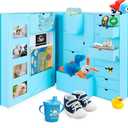 Baby Keepsake Box - Baby Memory Box - Baby Boy Girl Keepsake Box Tins Memory Box Pregnancy Baby Bubbs Storage Box Baby First Year Box Library Baby All-in-One Organizer