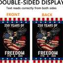 3 x 250th Anniversary Garden Flag, 250th Anniversary Patriotic Flag, July 4th Liberty House Logo, double-sided 1776-2026 commemorative flag, 12x18 inches