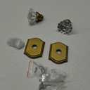 2 Pack Crystal Glass Dummy Door Knobs, Non-Turning Single Side Dummy Door Knob for Interior Doors in Antique Brass