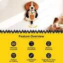 Dog Pendulum Wall Clock,Cute Swing Tail Beagle-styled Wall Clock Decorative for Living Room/Bedroom/Kid's Room/Kitchen,Large Unique Wood Silent wall clock,Gift For Boy,Girl,Friend,Family,Lover