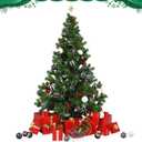 MCEAST 16 Pieces 3.15 Inches Christmas Balls Christmas Tree Pendants Shatterproof Decorative Baubles Balls for Christmas Tree Decoration, Black, White