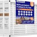 2-Pack 16x20x4 Furnace Filter, FC100A1003 Pleated HVAC Filter Replacement, Foldable Design for Easy Installation & Space-Saving (Actual Size: 15.94 x 19.75 x 4.38 Inches)
