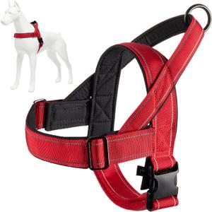 Dog Harness, No Pull Dog Harnesses for Small Medlium Large Dogs Escape Proof Reflective with Comfortable Handle(Red, S)