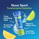 Nuun Sport Electrolyte Tablets with Magnesium, Calcium, Potassium, Chloride & Sodium, Gluten Free & Vegan, Lemon Lime, 8 Pack (80 Servings Total) (EXP 10/01/26)