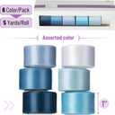 Mr. Pen- Satin Ribbon, 6 Rolls, 1 Inch, 5 Yards/Roll, Shades of Blue Satin Ribbon 1 Inch