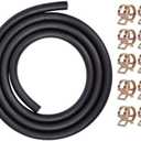 YIPEDISC 1/4 Fuel Hose 6.6Ft ID 6mm x OD 12mm 300PSI Fuel Line Hose Kit Include 10 Stainless Clamps Fit for Small Engine Equipment such as Mowers, Tractors, Snow Blowers, Dirt Bikes