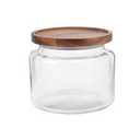 Glass Jar With Wooden Lid
