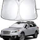 EcoNour Windshield Sunshade Compatible for Subaru Outback 2015-2017 2018 2019, Sun Visor for Front Windshield & Window Sun Shade Cover, UV Heat Blocker & Protector, Car Accessories