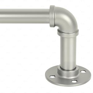 Industrial Curtain Rods for Window 32 to 120, 1 Inch Wrap Around Blackout Drapery Rods Adjustable Heavy Duty Curtain Pole Wall or Ceiling Mounted Patio Bedroom Living Room Divider 32" - 120"Nickle