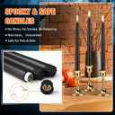 Baquler 12 Pcs 9.7 Inch Black Flameless Taper Candles, Battery Operated Taper Candles LED Warm 3D Wick Flickering Candlesticks for Church Wedding Home Decor Halloween Christmas Hanukkah New Year