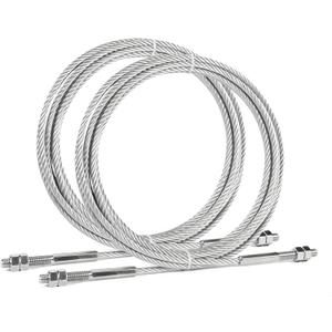 JSJ5-04-00CH Lift Equalizer Cable 389 Compatible with Challenger Lift E10 LE10 VLE10,Quality Lift EQ10,Replacement Car Hoist Galvanized Steel Wire Rope 2 Sets