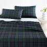 Scottish Tartan Christmas Geometric Vintage Check Masculine Bedding, Flat sheet 90 x 55 inches