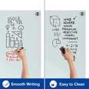 Large Glass Dry Erase Board, 72 x 48 Inches Magnetic Glass Whiteboard for Wall, 6' x 4' Frameless Board for Office, Home, School