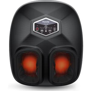 Howdy Foot Massager Machine with Heat for Plantar Fasciitis [2026 Upgraded], Heated Shiatsu Feet Massager for Neuropathy, 2025 Christmas Gift for Women Men Mom Dad