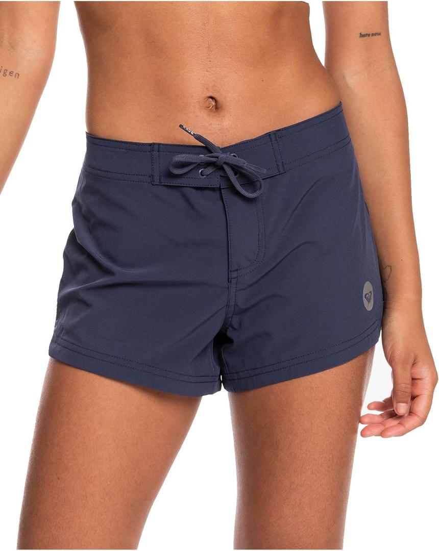 Roxy Women's Board Quick Dry Bathing Suit Shorts, 2" Inseam-Swimsuit Bottoms (XS) (Mood Indigo)