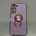 BENTOBEN for Samsung Galaxy S23 Case, 360 Ring Holder Kickstand Support Car Mount Elegant Plating Edge Slim Shockproof Soft TPU Protective Phone Cover for Samsung Galaxy S23 6.1" 2023, Light Purple