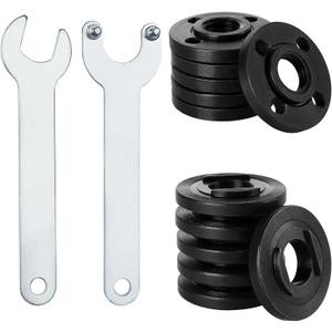 12 pcs Angle Grinder Flange Nuts 5/8"-11, Suit for All 4-1/2" with 2 pcs Spanner, Angle Grinder Flange Replacement for Makita, Ryobi, Dewalt, Milwaukee, Craftsman