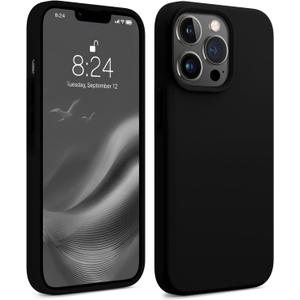 AOTESIER Magnetic for iPhone 13 Pro Phone Case, [Compatible with MagSafe][Military Shockproof Protection] Silicone Case with Soft Microfiber Lining, Camera & Screen Protection 6.1 inch, Black