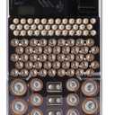 Ultimate Battery Organizer, 104-Slot Storage Case with LCD Tester - Holds AA, AAA, C, D, 9V & Button Batteries, Wall Mountable, Clear Cover Hard Plastic Holder