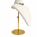 Adjustable White Base White Velvet Jewelry Display Necklace Display Mannequin Display Neck Stand
