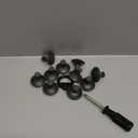 10-Pack Mushroom 
Black Round Cabinet Knobs