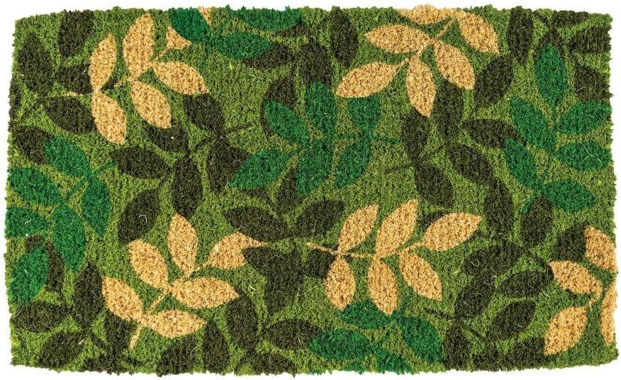 Notrax, Green Leaf, Handmade Natural Coir Doormat, Entry Mat for Indoor or Outdoor Use, 18"x30", C11 (C11S1830GL)