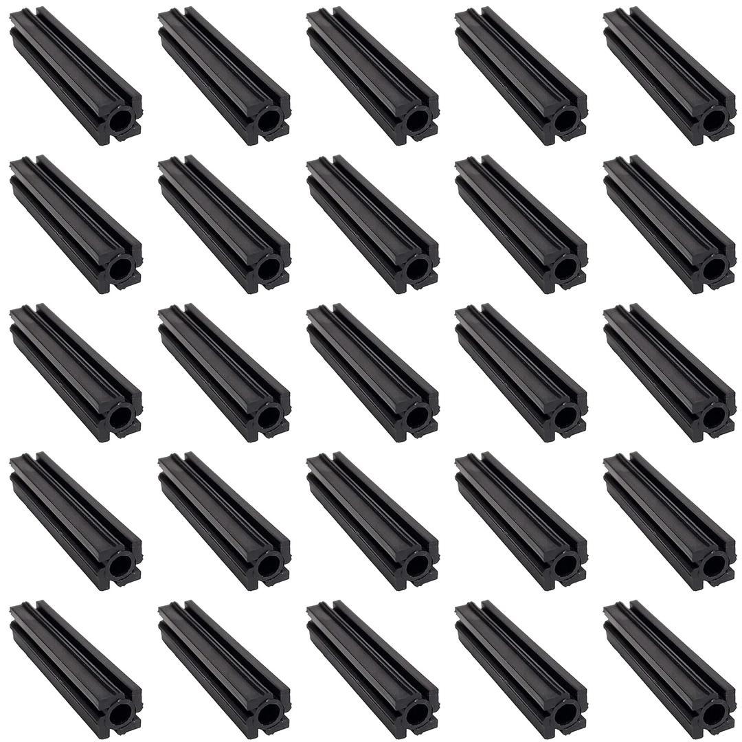 Plastic Insert for Use with 1/2" Square Hollow Baluster - Black - 25 Pack - DH-00
