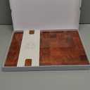 Set of 4 Heat Resistant Cork Placemats for Dining Table with Free Set of 4 Matching Drink Coasters Marble Design 16 x 12 Inches Cork Backed Hard Placemats (Honey Oak)