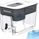 Waterdrop Alkaline Water Filter Dispenser, Large 40-Cup, Healthy, Clean & Toxin-Free Mineralized Alkaline Water, 100-Gallon, BPA Free, Black (1 Filter Included) (Black-Alkaline)