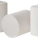 White Line Painted Glass Shade, Cylinder Globe replacement for Vanity Light, Chandelier (white, 2 Pack)