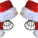 QIAONIUNIU Santa Hat - Adults Deluxe Xmas Christmas Hat Pack 2 pcs