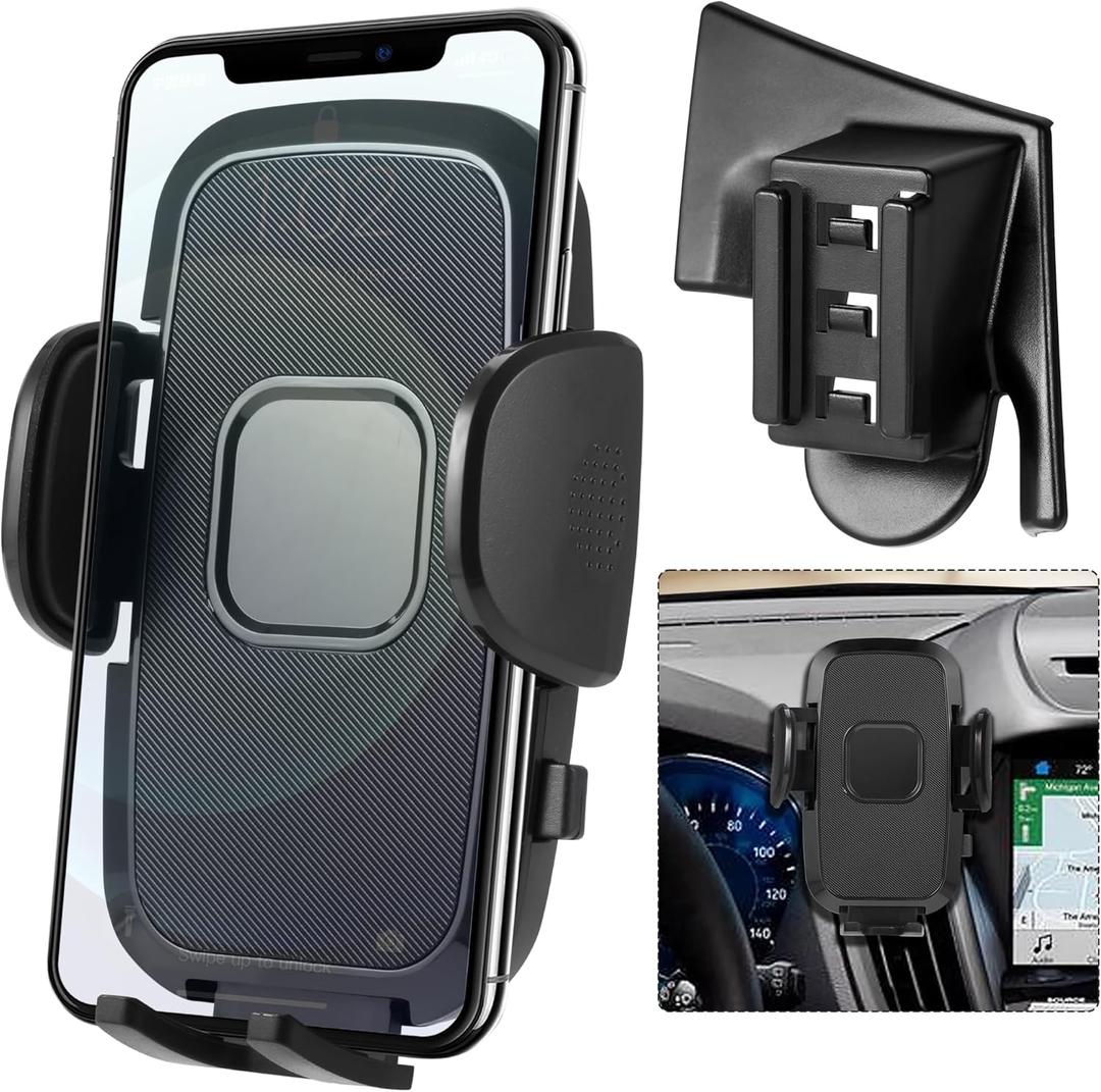Car Cell Phone Holder Mount for Ford Escape 2019 2018 2017 2016 2015 2014 2013 Accessories, Dashboard & Air Vent Bracket with Custom Base Compatible for 4.0"-7.0" Cell Phones